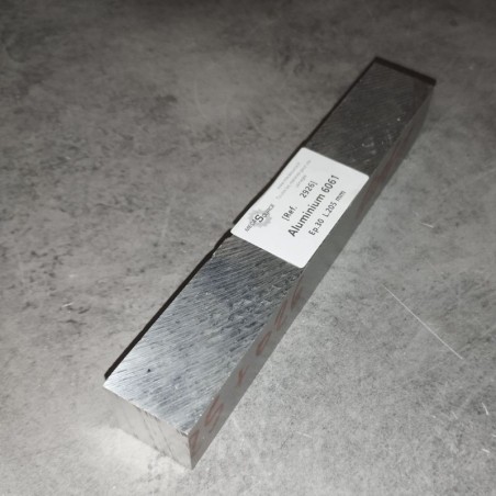 Aluminium 6061  Ep.30  L.205 mm