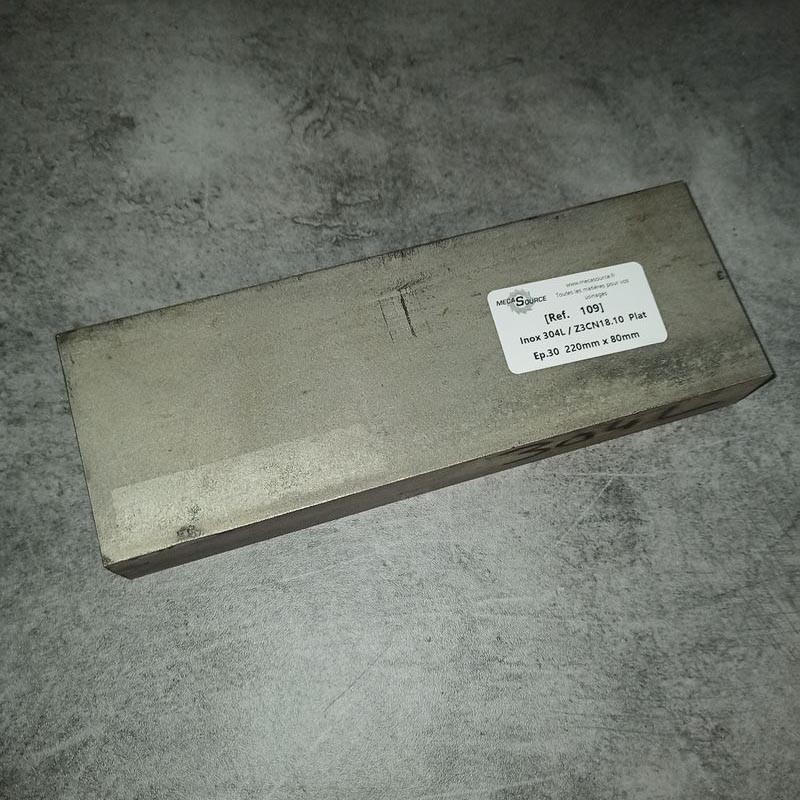 Inox 304L / Z3CN18.10 Ep.30 220 x 80mm